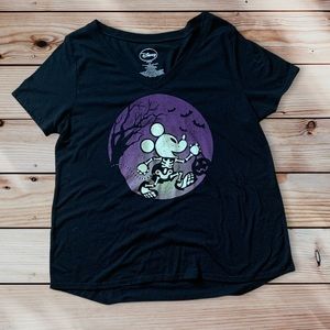 Disney Halloween Mickey Mouse Shirt, XL Short Sleeves